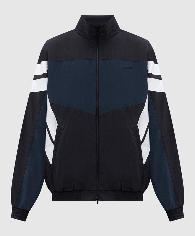 Vetements Чорна спортивна куртка з вишивкою логотипа MH27TJ107B