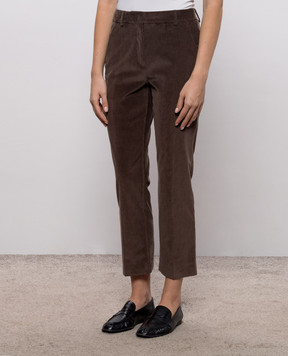 Max Mara Weekend Коричневые вельветовые брюки MARRUCA WKDMARRUCA