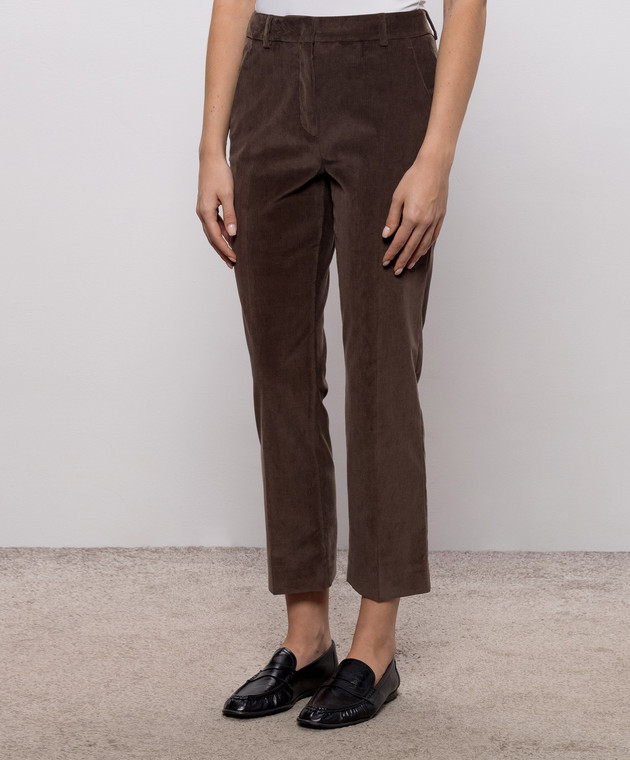 Max Mara Weekend Коричневі вельветові штани MARRUCA WKDMARRUCA зображення 3