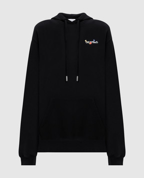 Off-White Черные худи с принтом логотипа 2BB064F25FLE001
