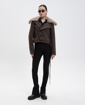 Ann Demeulemeester Коричнева куртка Wiebke Perfect B0013589FA674