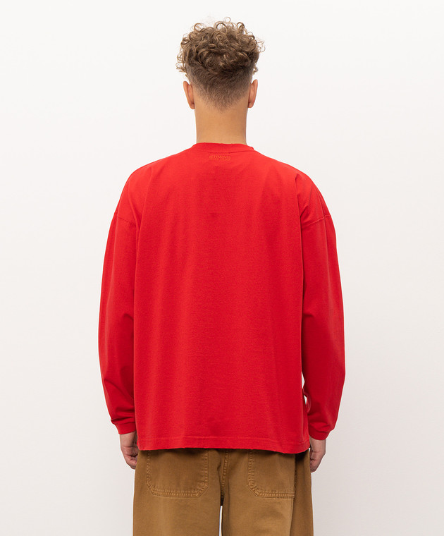 Vetements Червоний лонгслів з принтом MH27LS236R зображення 4