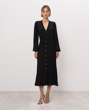 Twinset Чорна сукня міді з пластиною логотипа 262TP3082