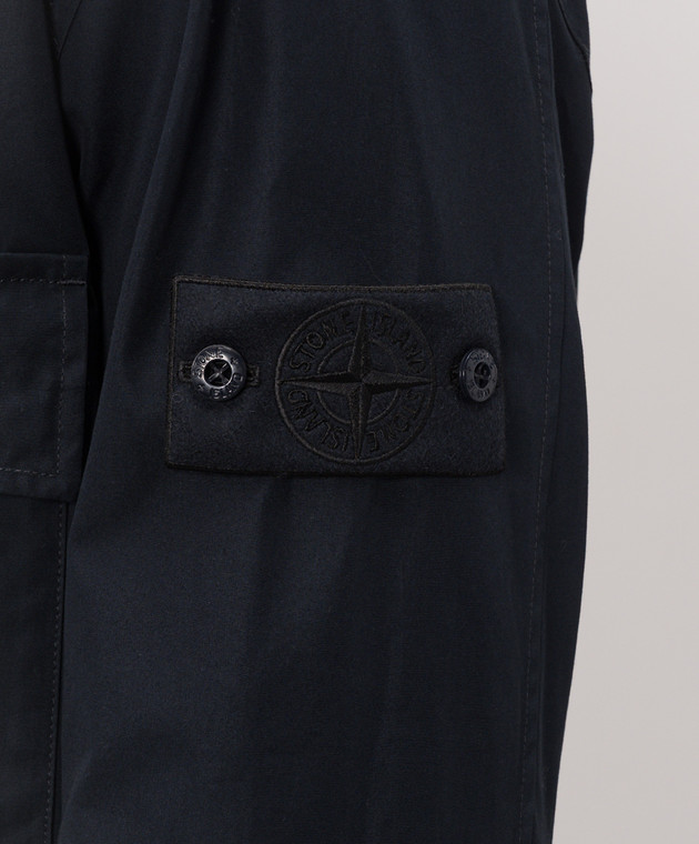 Stone Island Синяя куртка в стиле рубашки L2S151200018S0F01 изображение 5