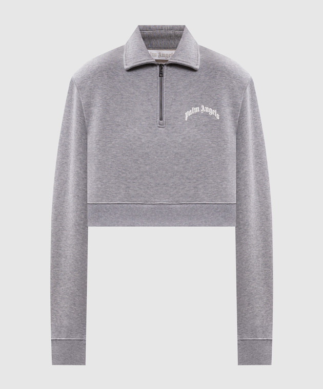 Palm Angels Серый свитшот с молнией PAWGC003FL001