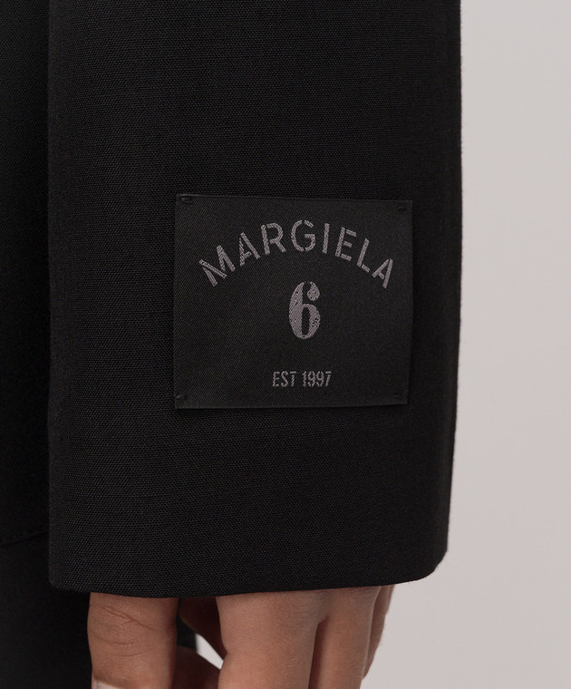 Maison Margiela MM6 Чорний піджак з вовною SH0BN0034M36020 зображення 5