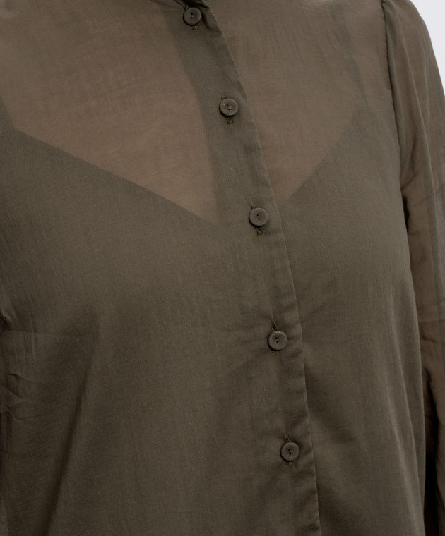 Twinset Зелена сукня з металевим логотипом 261TF2050 зображення 5