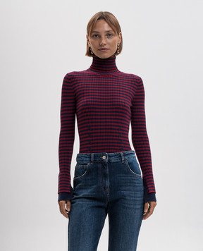 Twinset Бордовый гольф в полоску 262AP3250