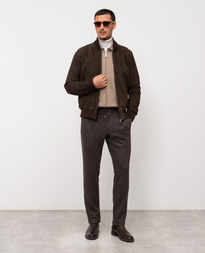 Enrico Mandelli Бежевий кардиган з кашеміру 2K090A5914