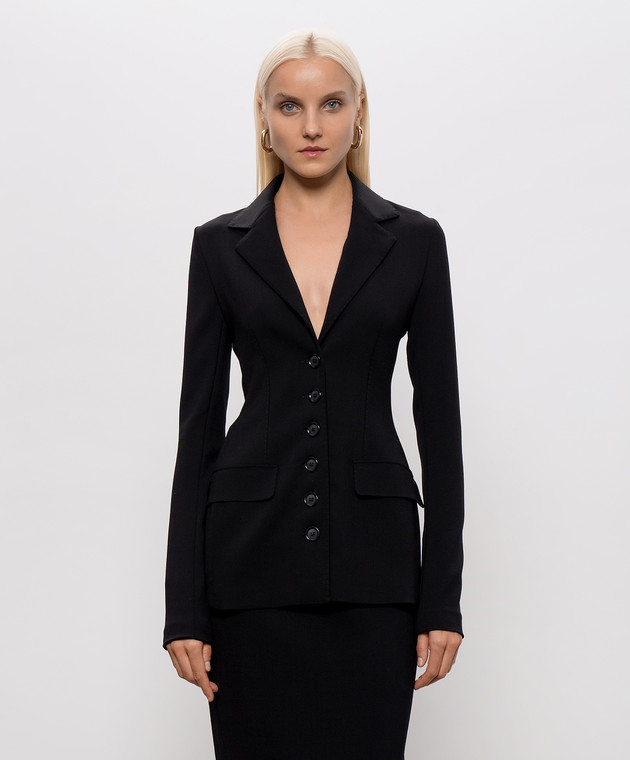 Dolce&Gabbana Чорний жакет з вовни F27HBTFUBCE зображення 3
