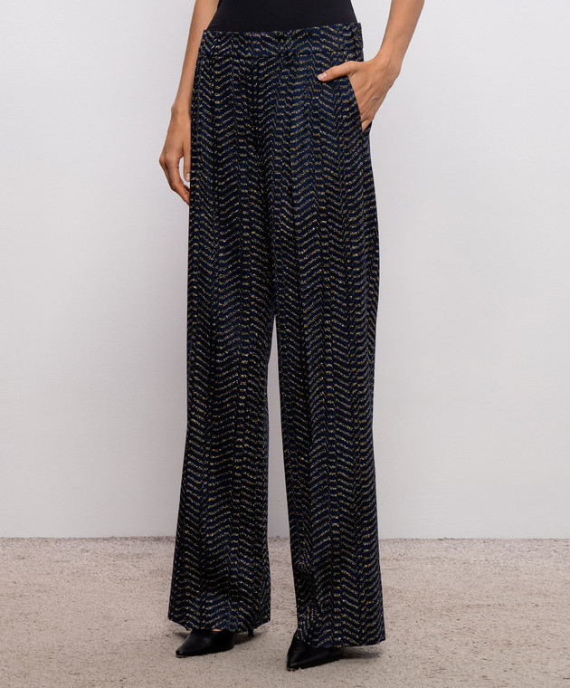 Missoni Синие брюки с люрексом DS26WI08BR015R изображение 3