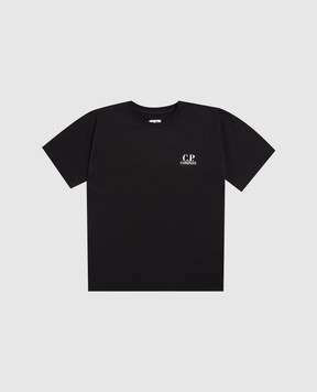 C.P. Company Детская черная футболка с логотипом CUM00WLAA171014