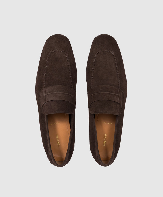 Tom Ford Коричневі замшеві лофери SEAN J1610LCL216N зображення 4