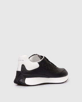 Alexander McQueen Чорні шкіряні кросівки Sprint Runner 841162WIAHE