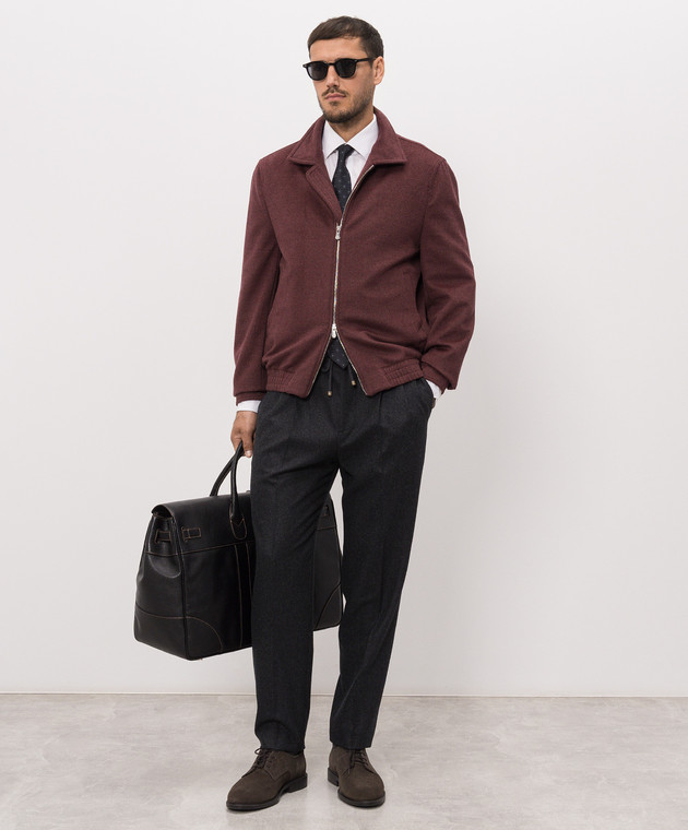Brunello Cucinelli Темно-сірі штани з вовни M038PE1710 зображення 2