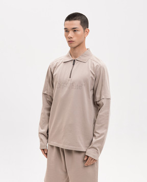 Off-White Бежеве поло з принтом логотипа 44MAD012S26J001