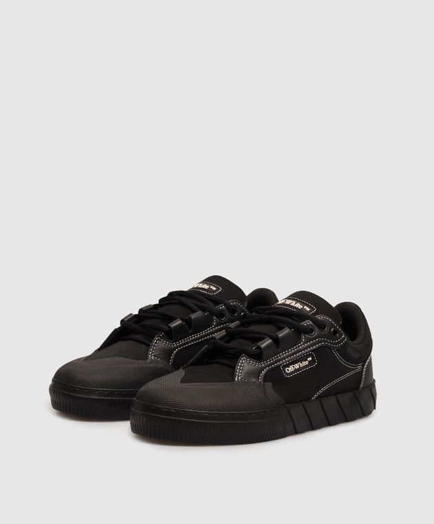 Off-White Черные замшевые кроссовки Vulcanized M296C9L001 изображение 2