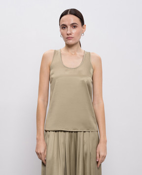 Peserico Топ кольору хакі з ланцюжком моніль A0848106638