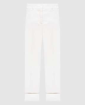 Peserico Білі вельветові штани з відворотами M04862T002076