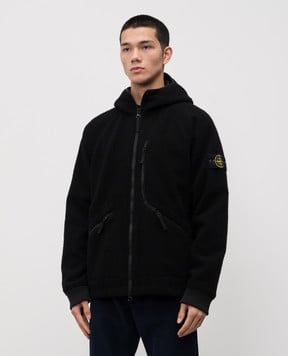 Stone Island Черная куртка с шерстью с капюшоном K2S154100060S0214
