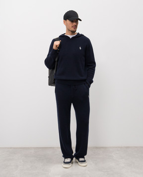 Sporty & Rich Синє худі SRC з кашеміру та вовни WS08462302BL106