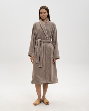 L'Appartement Коричневий махровий халат CHICAGO CHICAGOBATHROBE