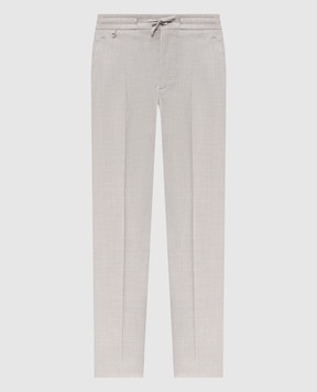 Stefano Ricci Серые брюки из шерсти и шелка M1T6100212WK002U