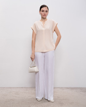 Peserico Розовый топ из шелка A0688907325