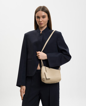 Marsell Бежева шкіряна сумка крос-боді Fantasmino MB0106P010