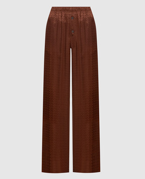Maison Margiela MM6 Коричневые брюки в логотипе шаблон S52KA0529M36007