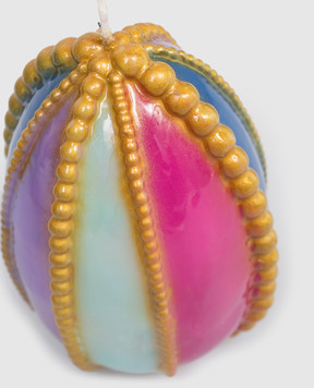 Cereria Introna Свеча в форме яйца с бусинами 2192