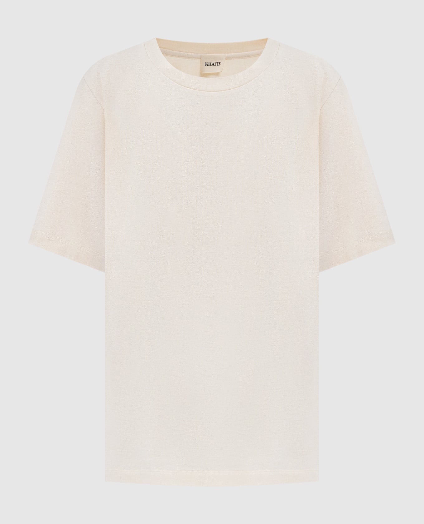 Бежевая футболка Allen из шелка