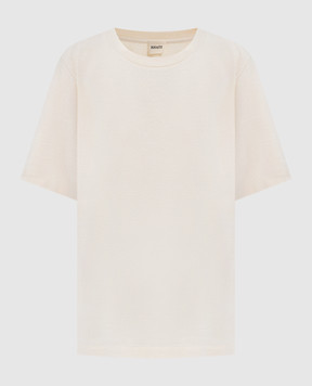 Khaite Бежевая футболка Allen из шелка 24464219