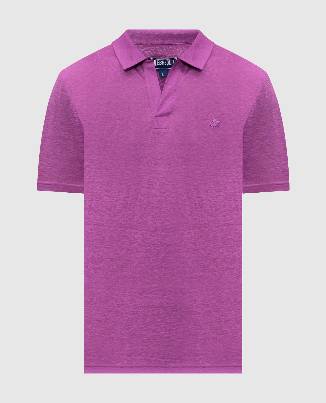 Фиолетовое поло Pyramid из льна