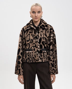 Babe Pay Pls Коричнева дублянка в анімалістичний принт 2527SETA