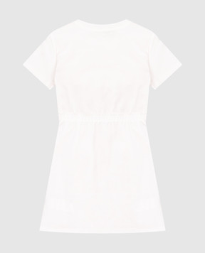 Dolce&Gabbana Дитяча біла сукня в брендовий принт L5JDBGG7P5T812+