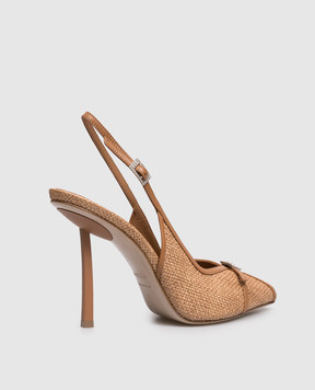 Le Silla Коричневі слінгбеки Vittoria з рафії 3464D090BXPPNEM