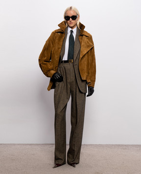 Saint Laurent Брюки с шерстью в узор A00463Y3L22