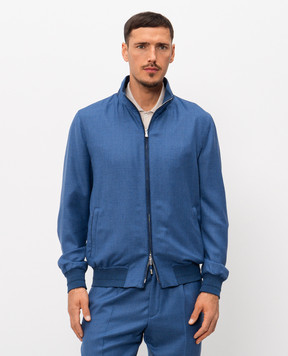 Enrico Mandelli Синя куртка з кашеміру 3T501B5607