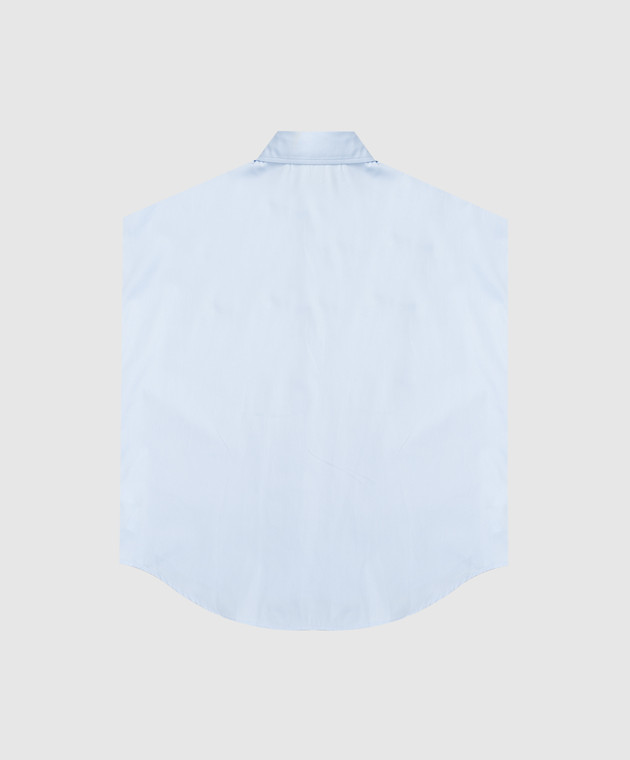 Dolce&Gabbana Дитяча блакитна сорочка з монограмою L56S34FU5Y456 зображення 2