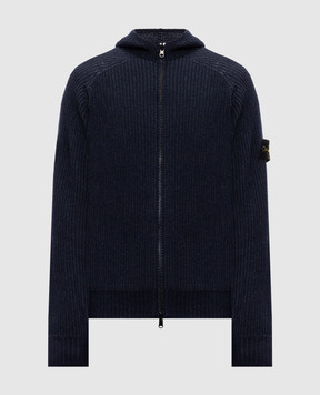 Stone Island Синий кардиган из кашемира L2S155100067S0N21