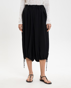 Y`S Yamamoto Черные кюлоты с кулисками YQP06500