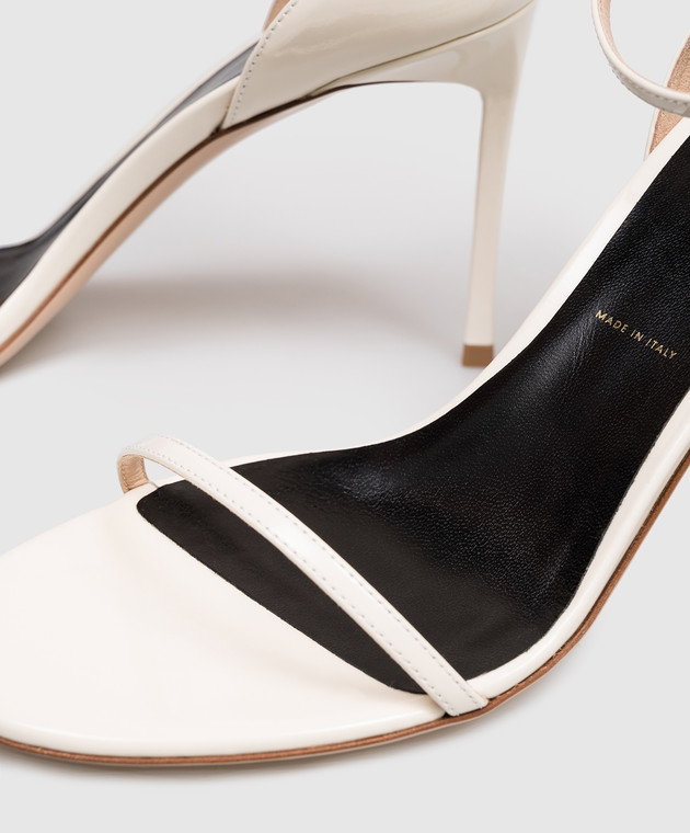 Tom Ford Кожаные лакированные босоножки цвета айвори VERTIGO W3896LCL072P изображение 5