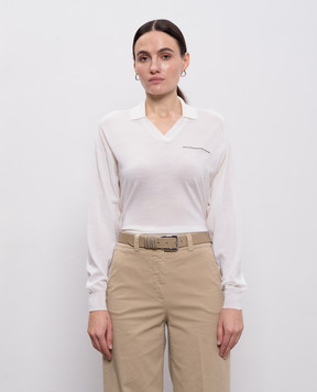 Peserico Бежевий шкіряний ремінь з логотипом A32599C0CC768