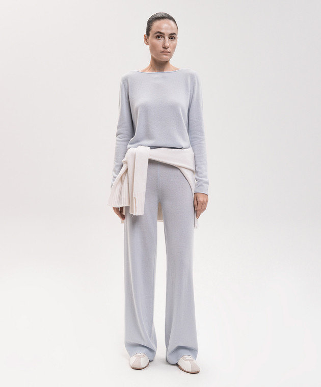 Allude Голубые брюки из шерсти и кашемира 26517706 изображение 2