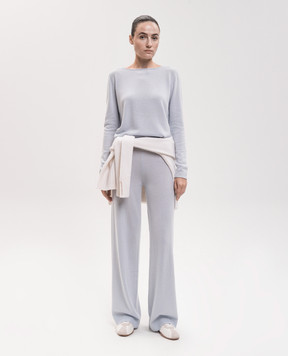 Allude Голубые брюки из шерсти и кашемира 26517706