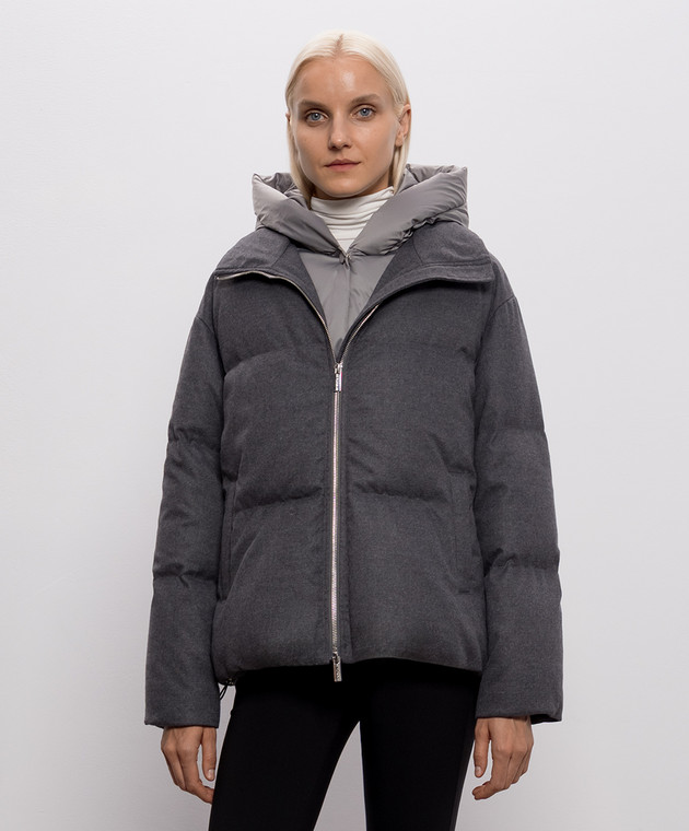 Be Florence Серая пуховая куртка EM2656B изображение 3