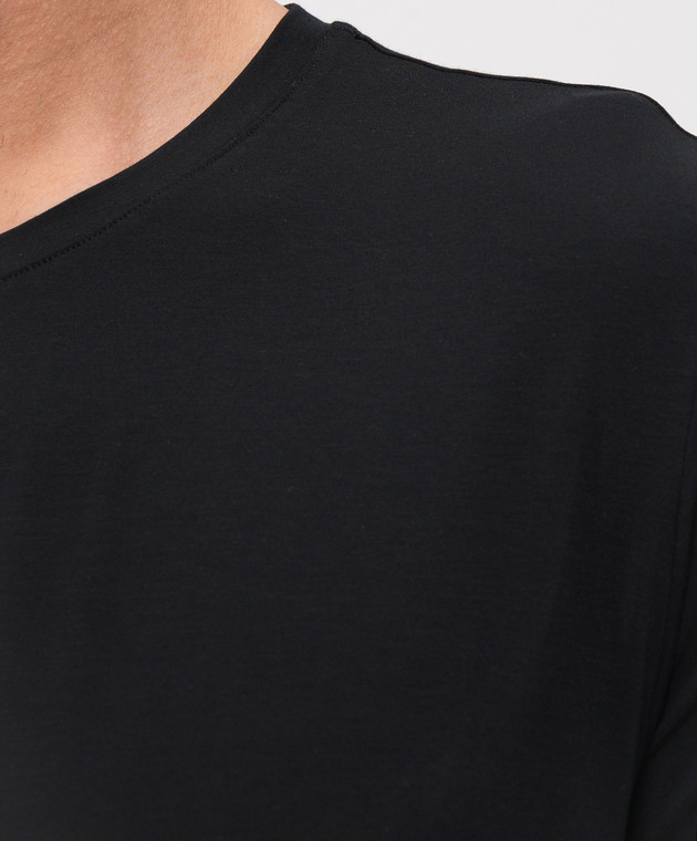 Castangia dal 1850 Чорна футболка DMTSDM54S26 зображення 4