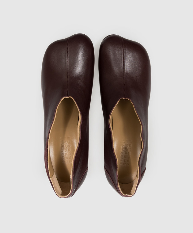 Maison Margiela MM6 Бордовые кожаные туфли S59WL0107P7557 изображение 4