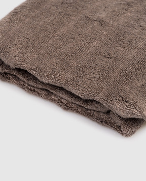 Hamam Коричневое махровое полотенце для рук ASH RIBBED ASHRIBBEDHANDTOWEL